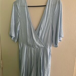Light Blue Wrap romper
